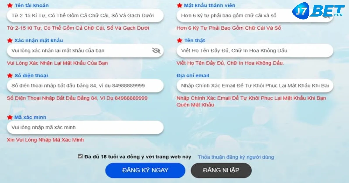 Ưu Đãi Đặc Biệt Dành Riêng Cho Thành Viên Mới Khi Đăng ký J7bet